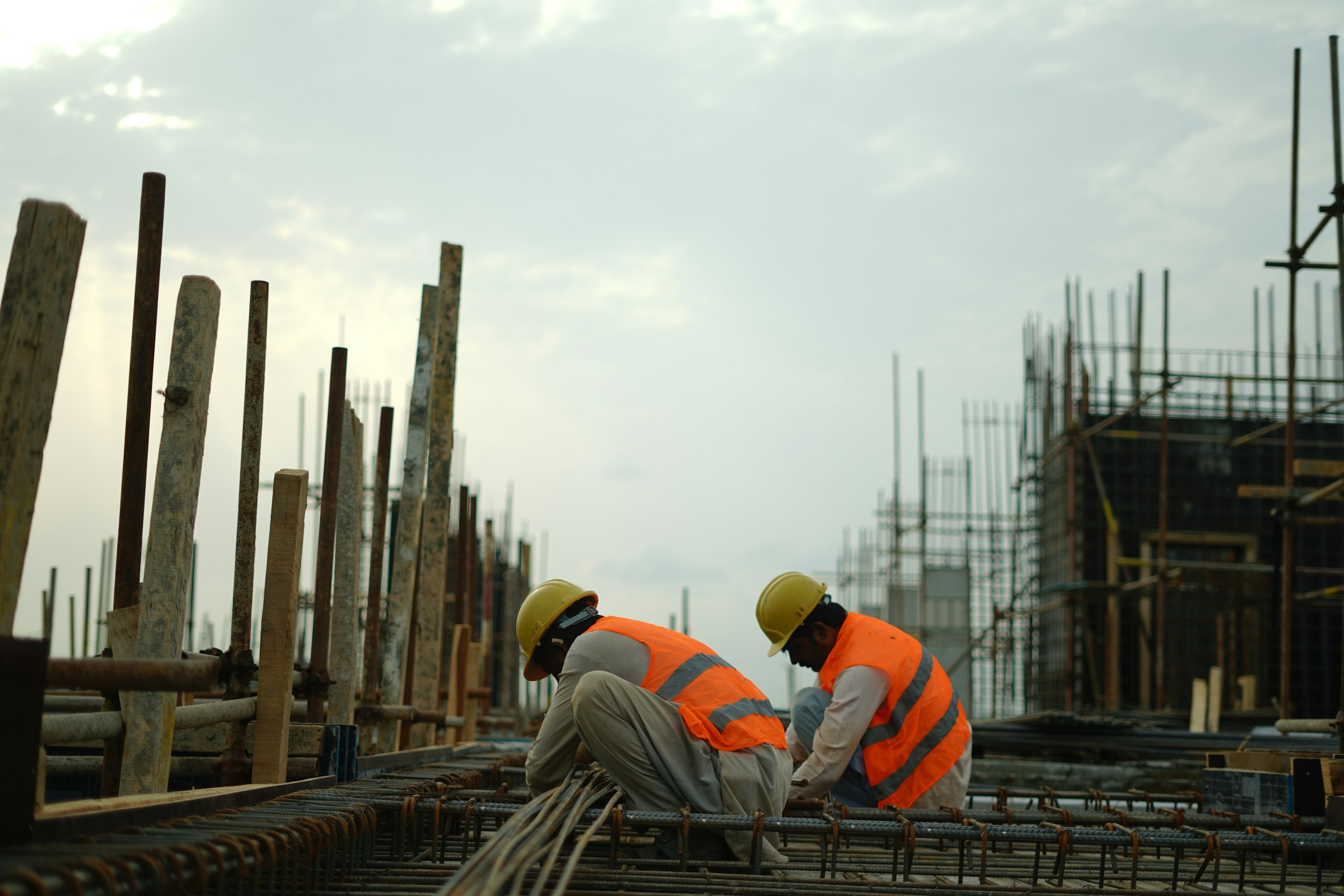 Workers on site